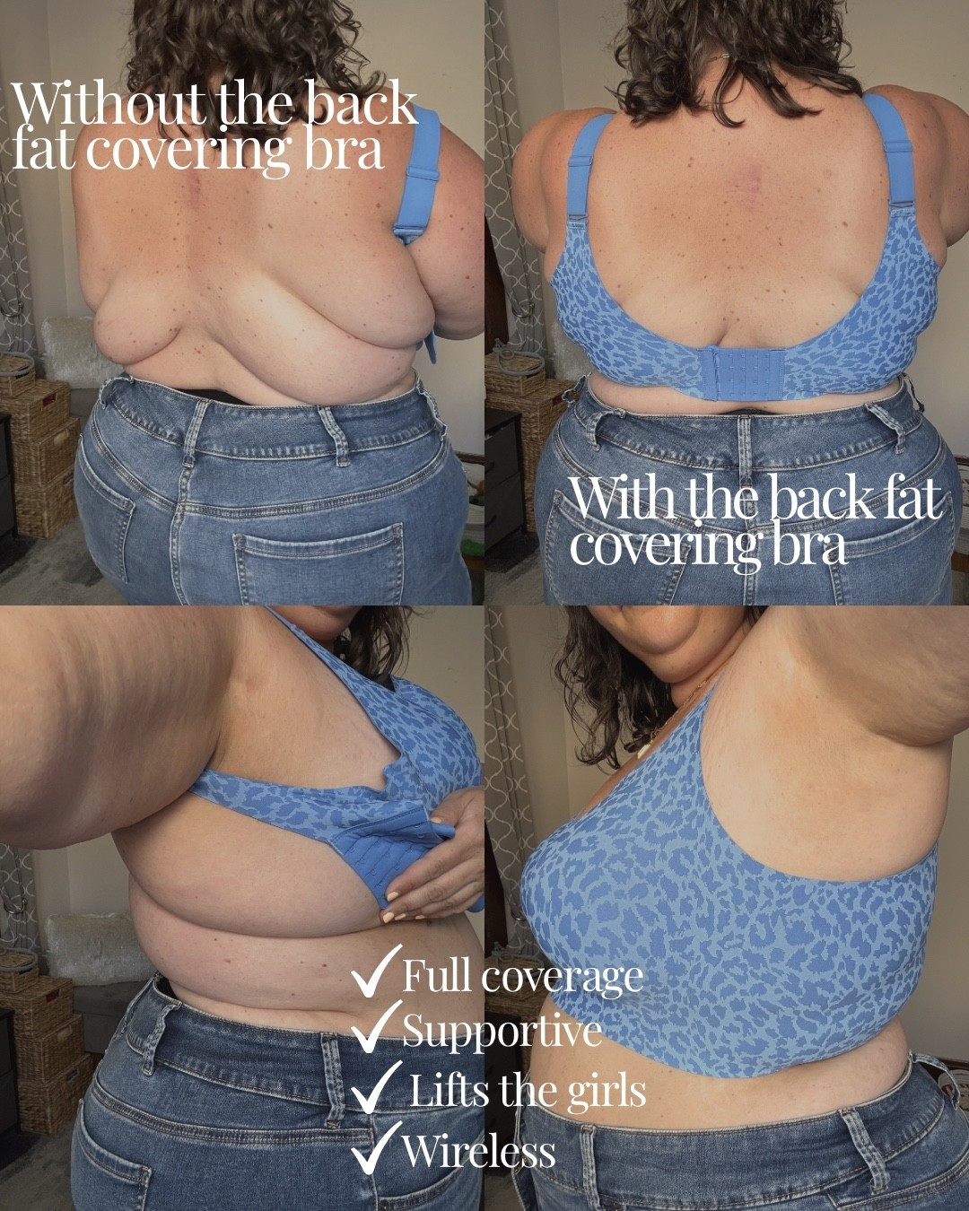 Back fat smoothing full coverage wireless bra 👏🏼 it supports the girls without a wire and covers all the back & side fat. 

#bra #wirelessbra

#LTKPlusSize