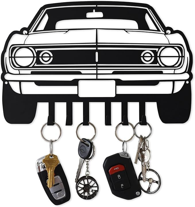 MOOH Metal Automotive Key Holder with 6 Hooks - Unique Wall Mounted Car Lovers Gifts for Men & Wo... | Amazon (US)
