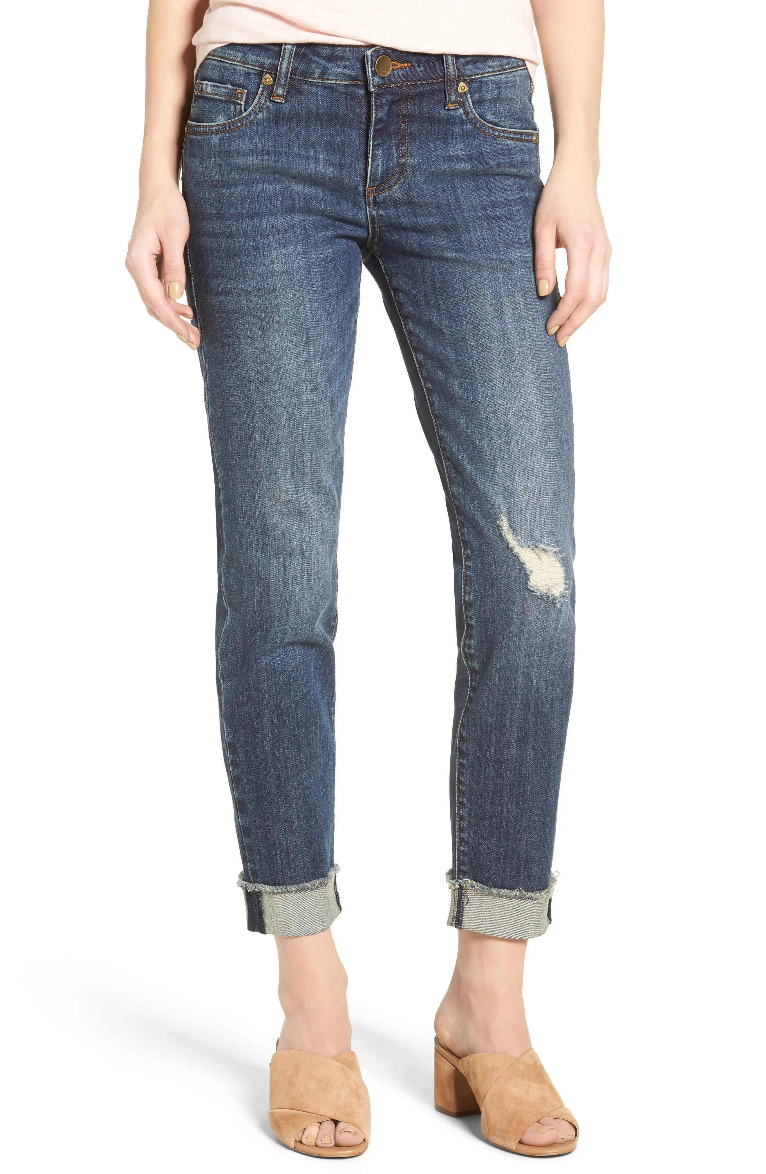 Amy Stretch Raw Hem Jeans | Nordstrom