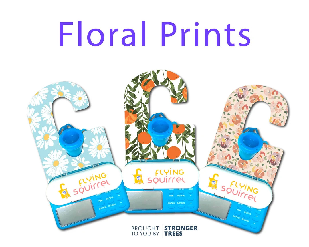 The Flying Squirrel™ Floral Prints 500ml & 1200ml Bags G Tube Feeding Pump Holder Free USPS Shi... | Etsy (US)