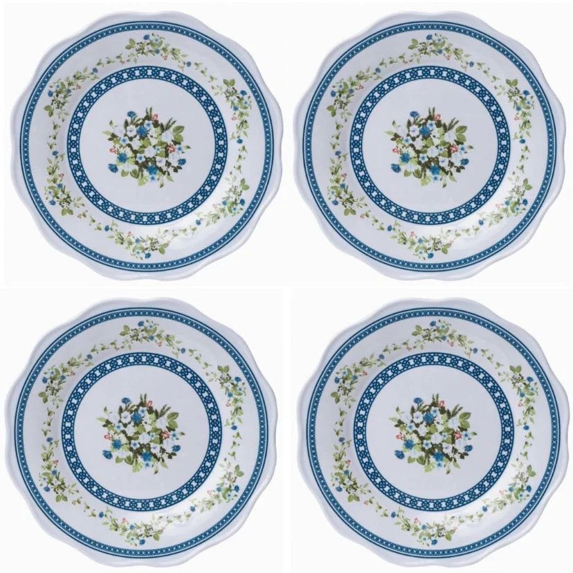 Trellis & Topiary Melamine Dinner Plates (Set of 4) | Sea Marie Designs