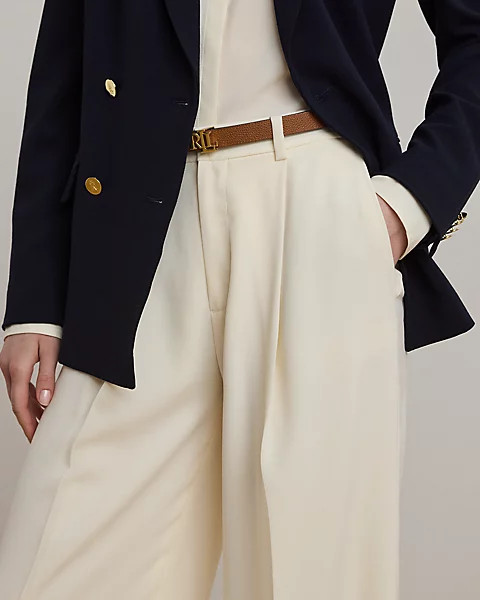 Double-Faced Georgette Wide-Leg Trouser | Ralph Lauren (UK)