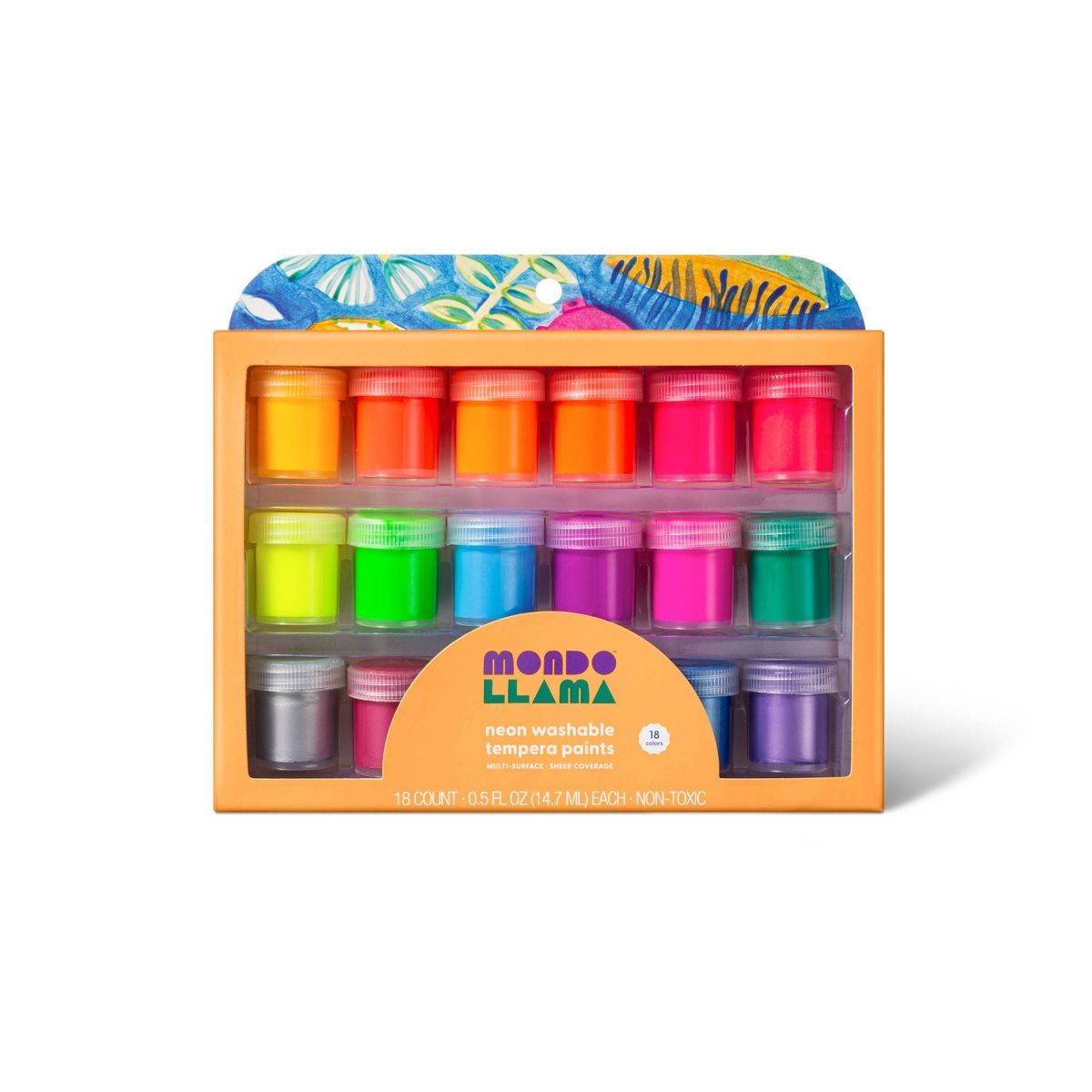 18ct Washable Tempera Paints Neon - Mondo Llama™ | Target