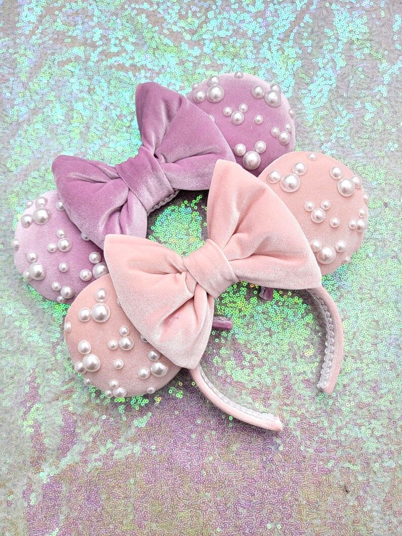 Pearl Velvet Minnie Ears | Etsy | Etsy (US)