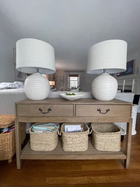 Always need more living room storage! This Studio McGee Target console table with drawers fits 3 small baskets perfectly on the bottom shelf for even more toy or book storage!

#livingroom #consoletable 

#LTKFind #LTKfamily #LTKhome