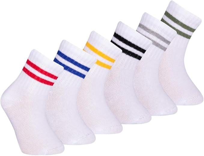 Bella Seamless-Toe Turkish Cotton Ribbed Crew Socks - Stylish and Cozy 6-Pack Baby & Toddler Sock... | Amazon (US)