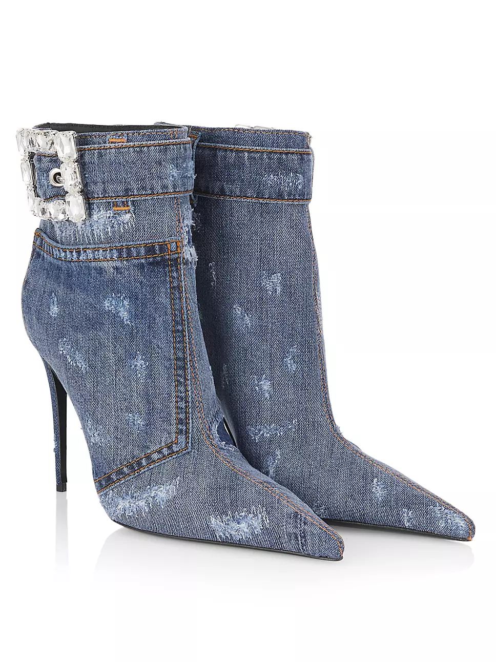 Patchwork Jeans 105 Ankle Booties | Saks Fifth Avenue