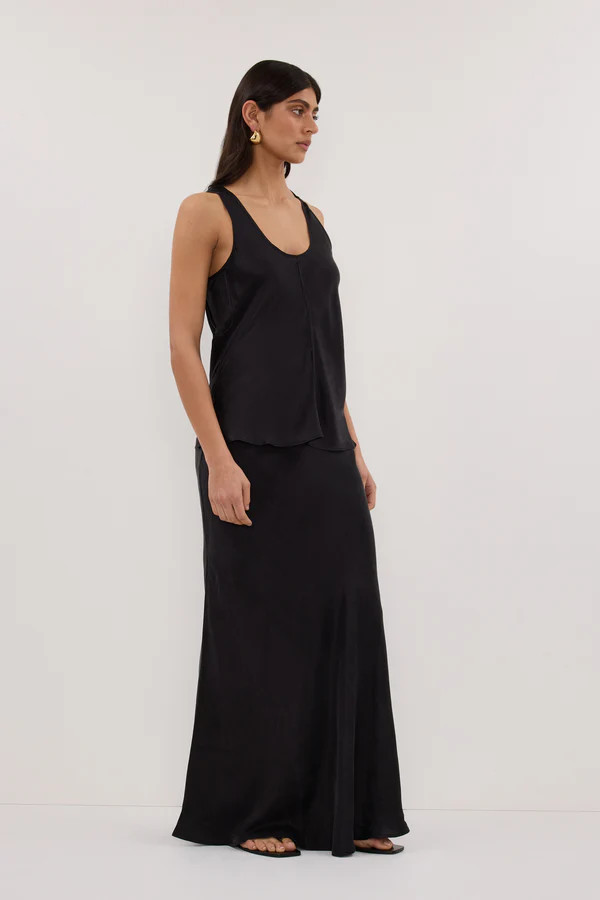 COLETTE BLACK SILK SKIRT | DISSH