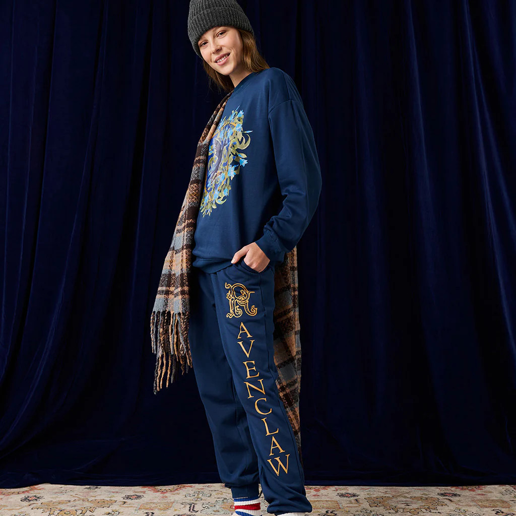 Harry Potter Blue Long Ravenclaw Varsity League Women's Fleece Sweatshirt Jogger Set | Posh Peanu... | Posh Peanut