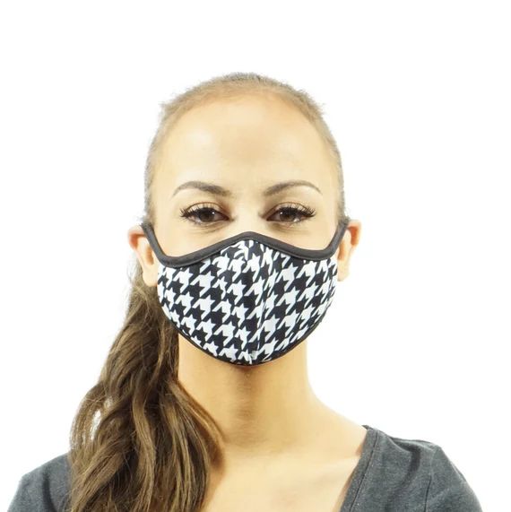 Houndstooth - USA Made Fabric Face Masks- Reusable, Washable, Breathable | Etsy (US)