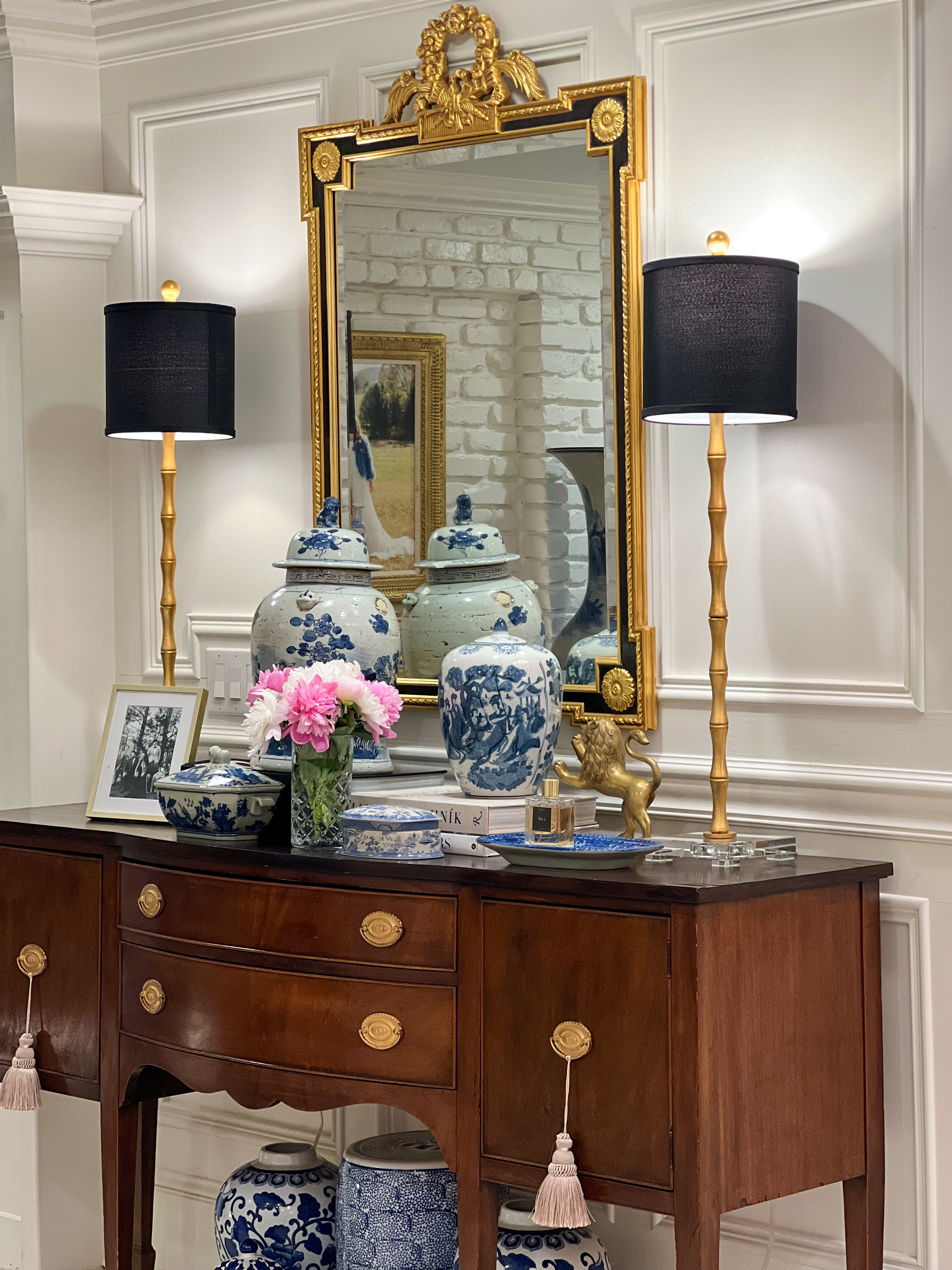 Foyer decor | buffet table decorating | interior design ideas 

#LTKStyleTip #LTKHome #LTKFindsUnder100