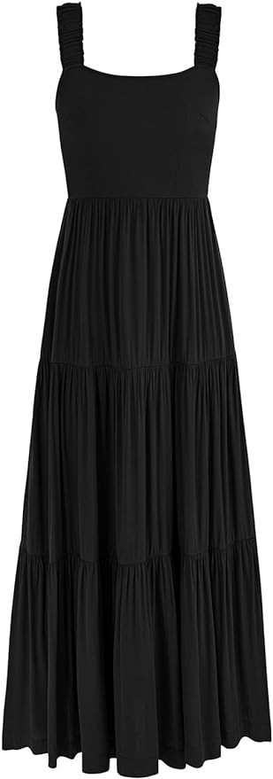 PRETTYGARDEN Women's 2025 Sun Dresses Women Summer Casual Flowy Tired Maxi Dress Backless Beach L... | Amazon (US)