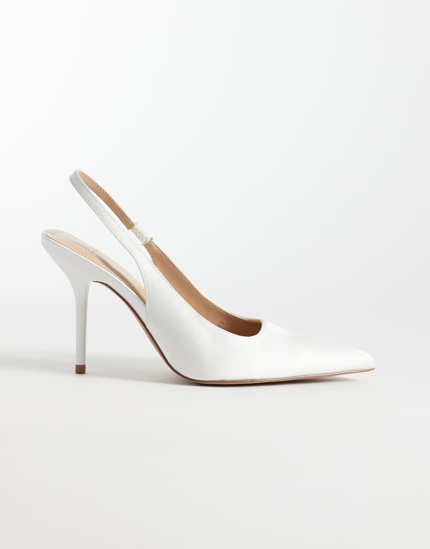 schuh Sade slingback heeled shoes in white | ASOS (Global)