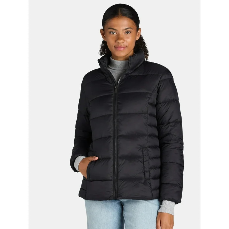 Time and Tru Women's and Women's Plus Puffer Jacket, Sizes XS-3X | Walmart (US)