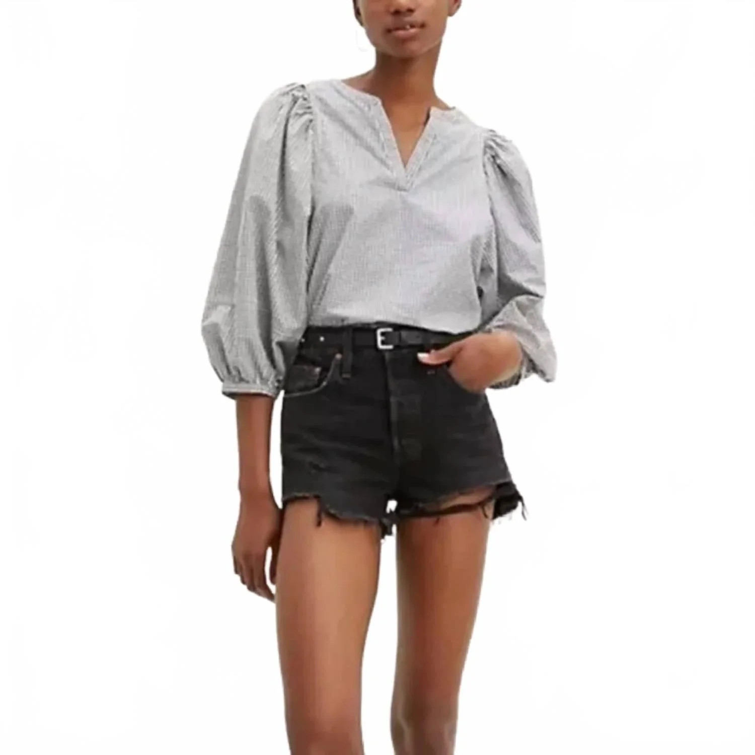 Women's Premium 501 Original Shorts In Black | Shop Simon