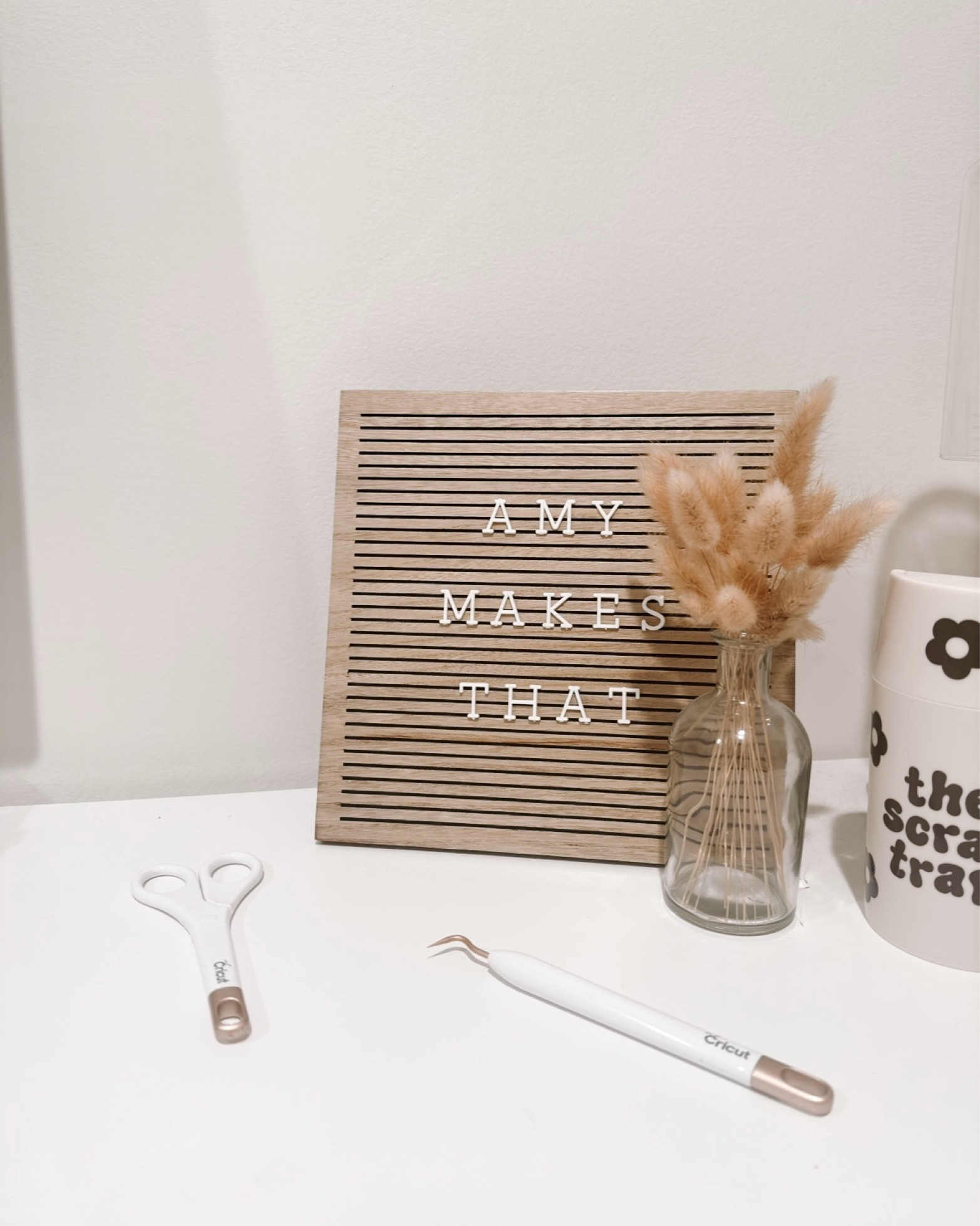 Craft Room Desk Decor 🤎🫶🏼 

#LTKHome #LTKU #LTKFindsUnder50