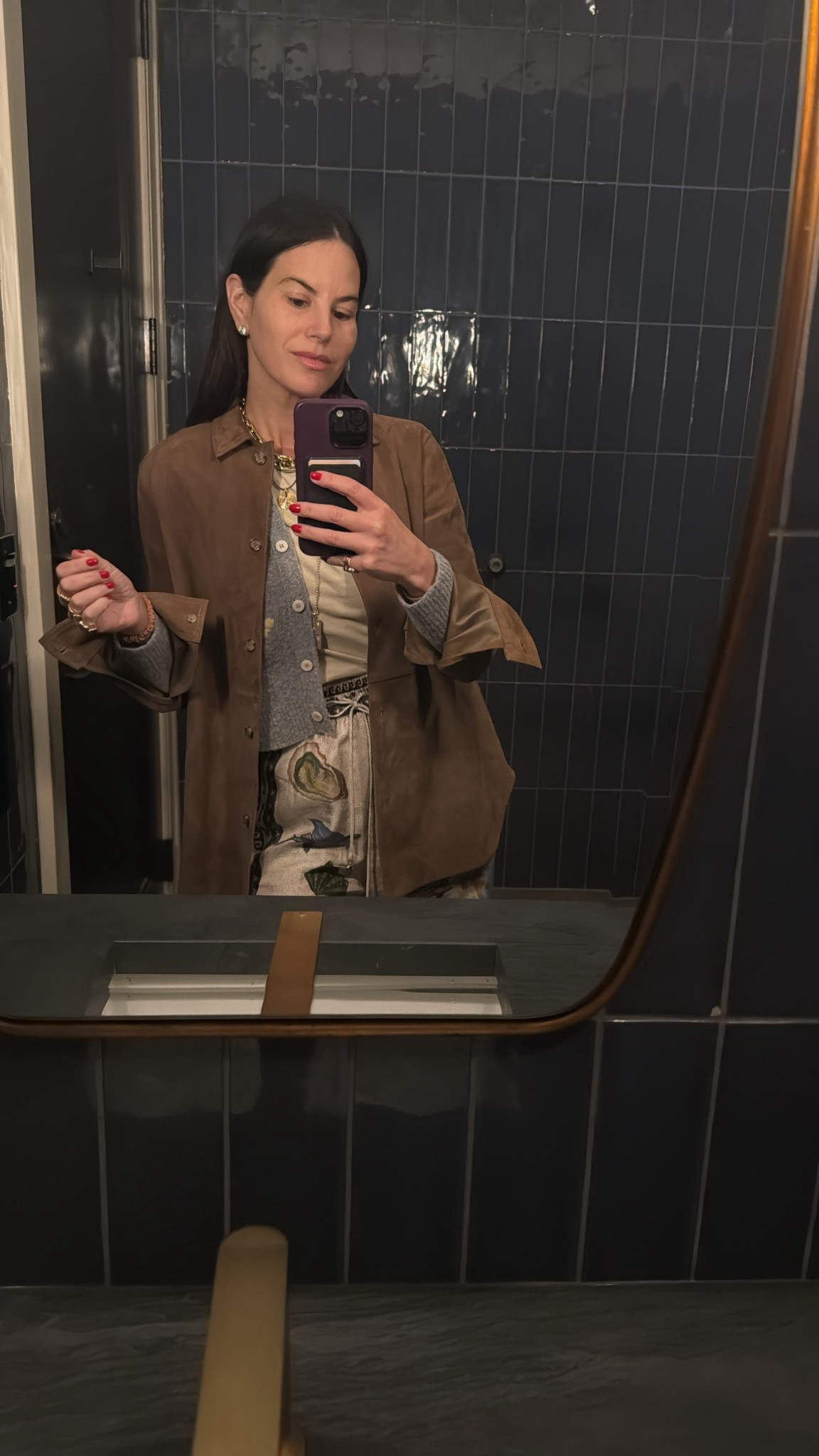 Jacket weather in Detroit! Here for my sis in laws bridal shower! 