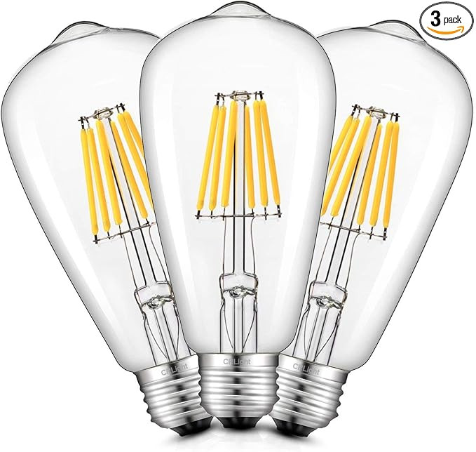 CRLight 6W LED Edison Bulb 3200K Soft White 70W Equivalent 700 LM Dimmable, E26 Vintage Edison ST... | Amazon (US)