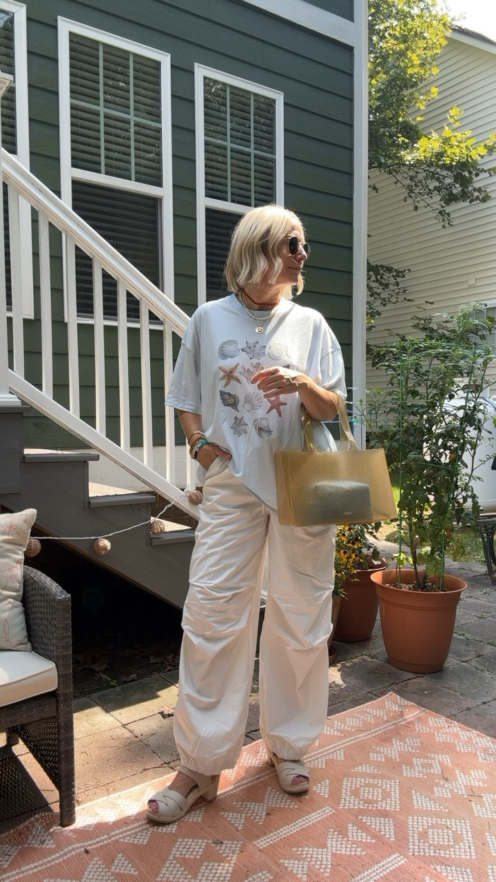 Summer Tee & Parachute Pants

#LTKFindsUnder50 #LTKSeasonal #LTKStyleTip