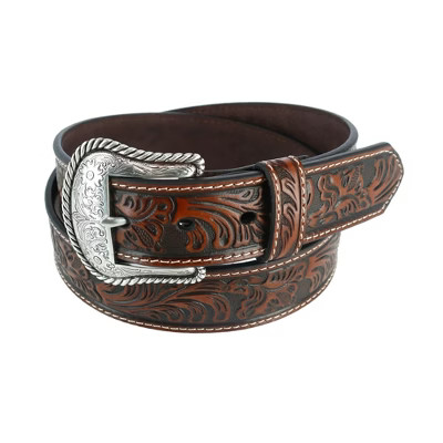 Nocona Belt Co Men's Tooled Western Belt, 46, Brown | Target