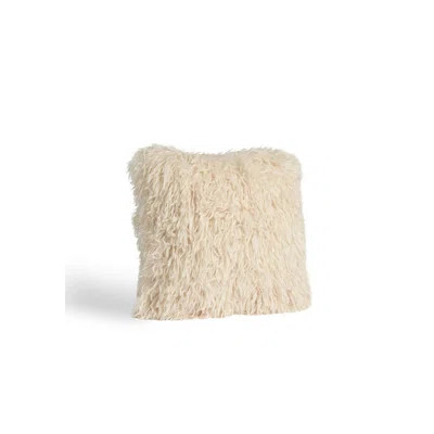 Signature Series Cream Mongolian Faux Fur Pillow | Wayfair North America
