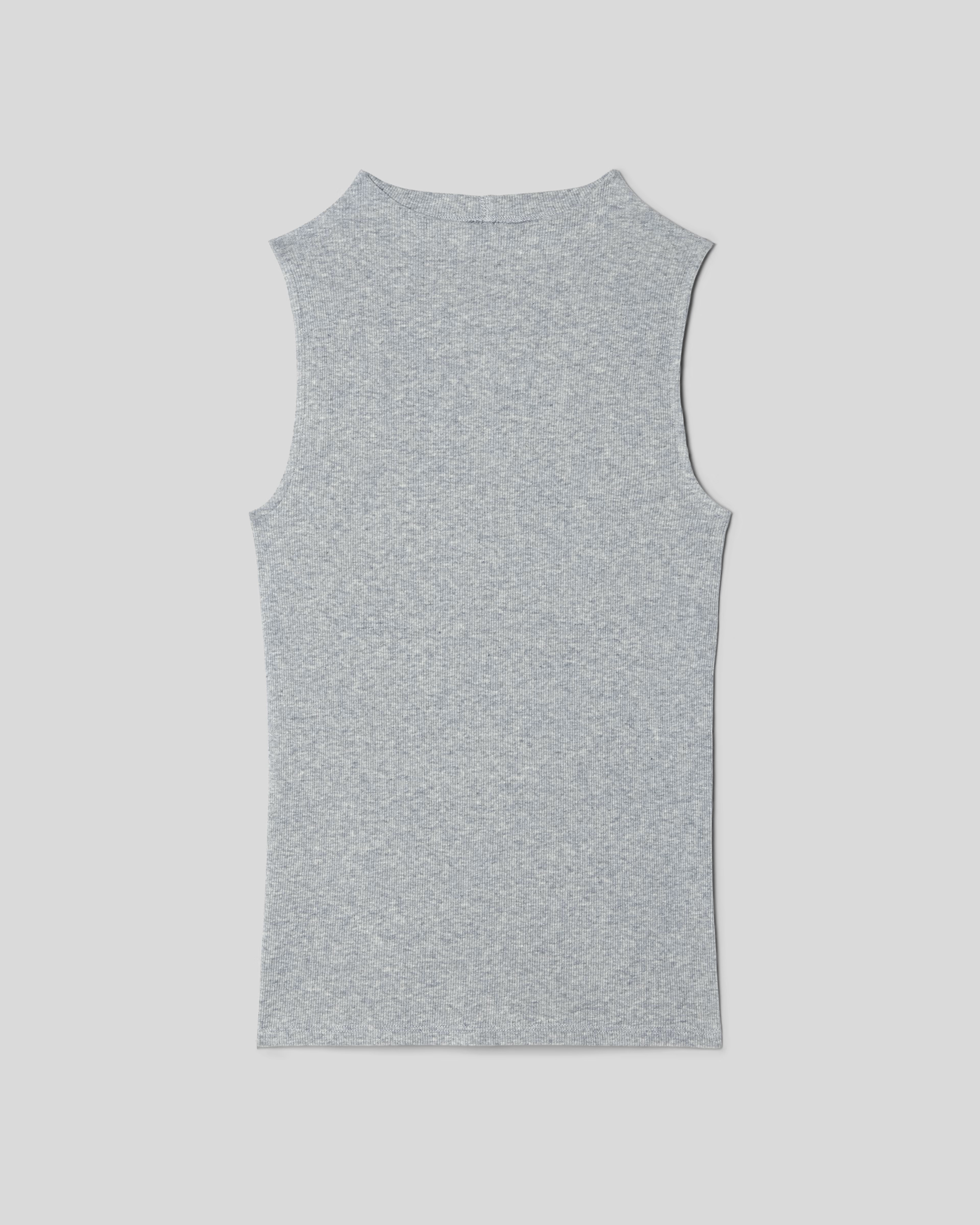 The Luxe Micro-Rib Funnel-Neck Tank | Everlane