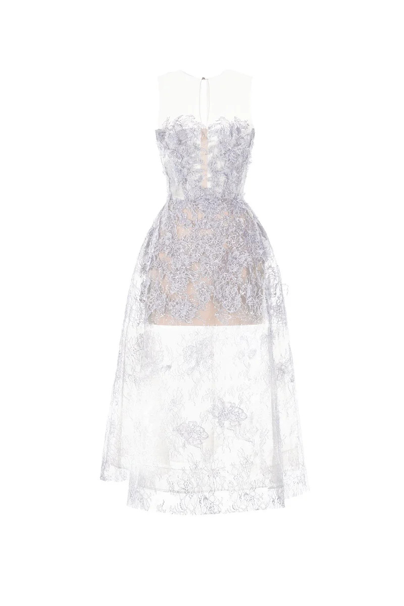 BABY VIOLET BEADED LACE DRESS | Montsand | CULT MIA | CULT MIA UK LTD
