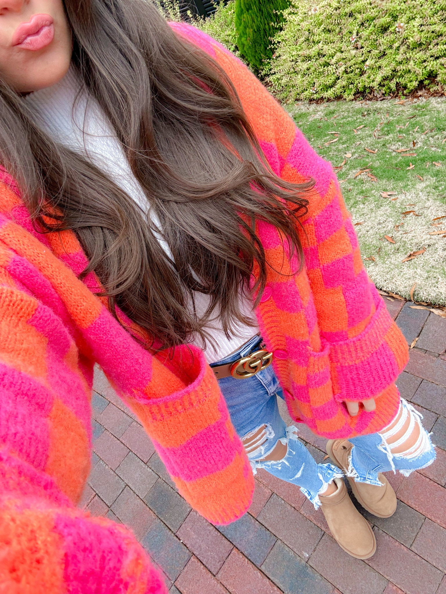 Oversized cardigans are my LOVE language 🫶🏼 This my new favorite outfit 🩷🤍🧡 

Cardigan - size small, fits oversized
Mock neck top - size small, fits TTS
Jeans - size 4, fits TTS
Uggs - they say if you are between sizes, to size down so I did and they fit good!

#LTKsalealert #LTKCyberWeek #LTKstyletip