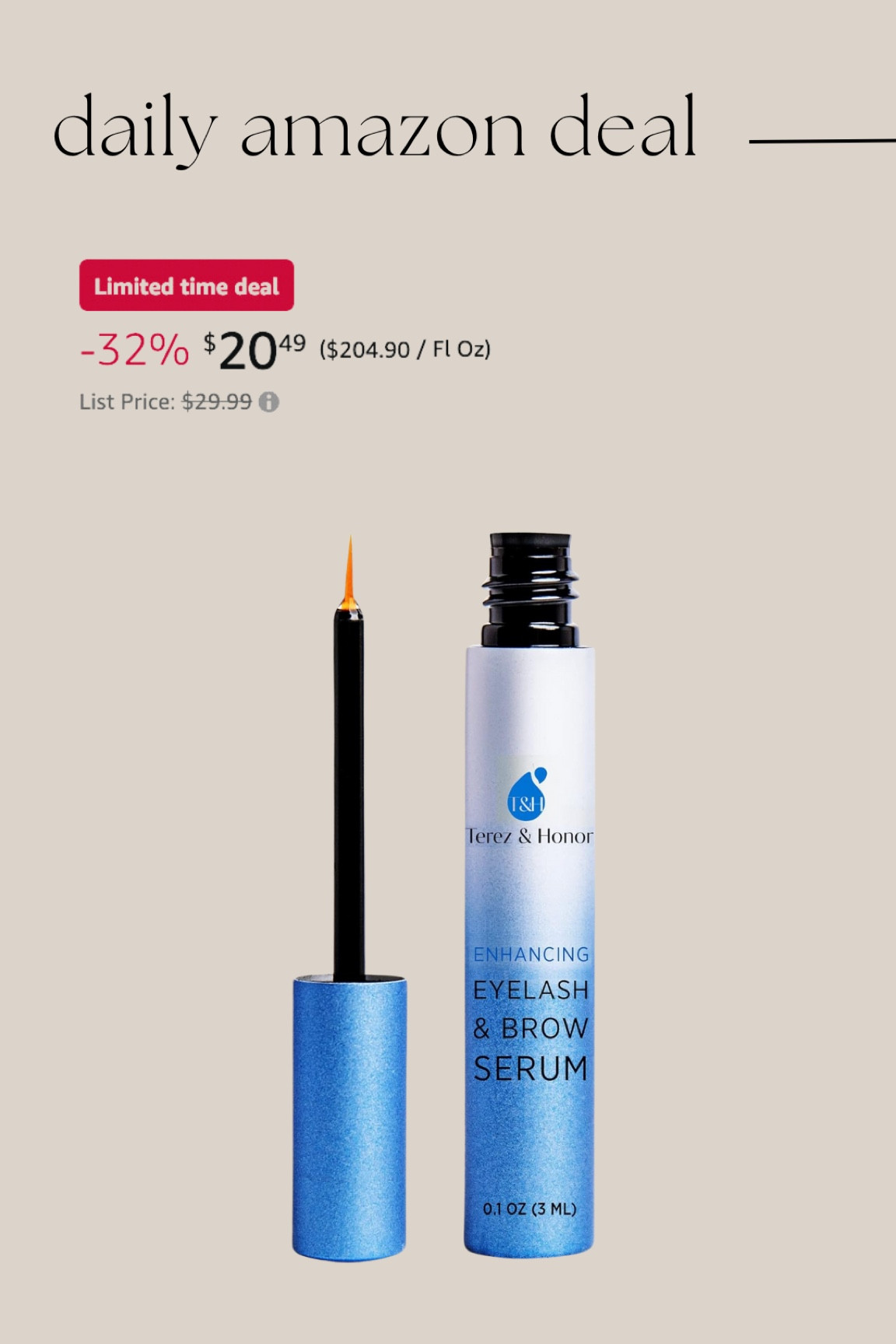 Daily Amazon deal: Terez & Honor eyelash and brow growth serum 

#LTKFindsUnder50 #LTKSaleAlert #LTKBeauty