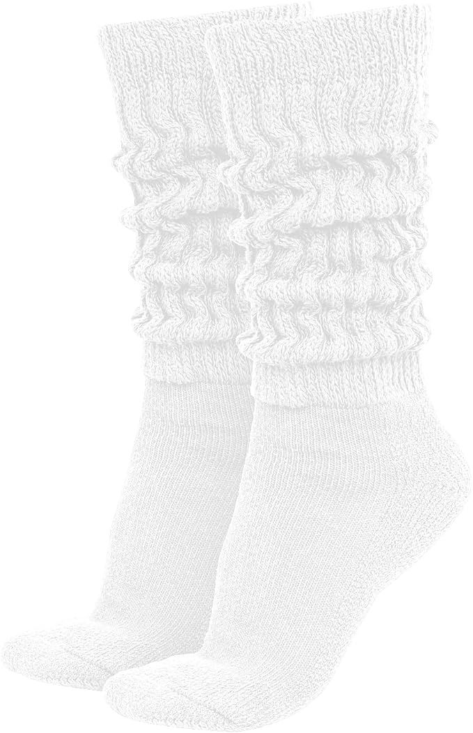 MDR Women's Extra Long & Heavy Slouch Socks For Women Cotton Wear at any Length Sock Made in USA ... | Amazon (CA)