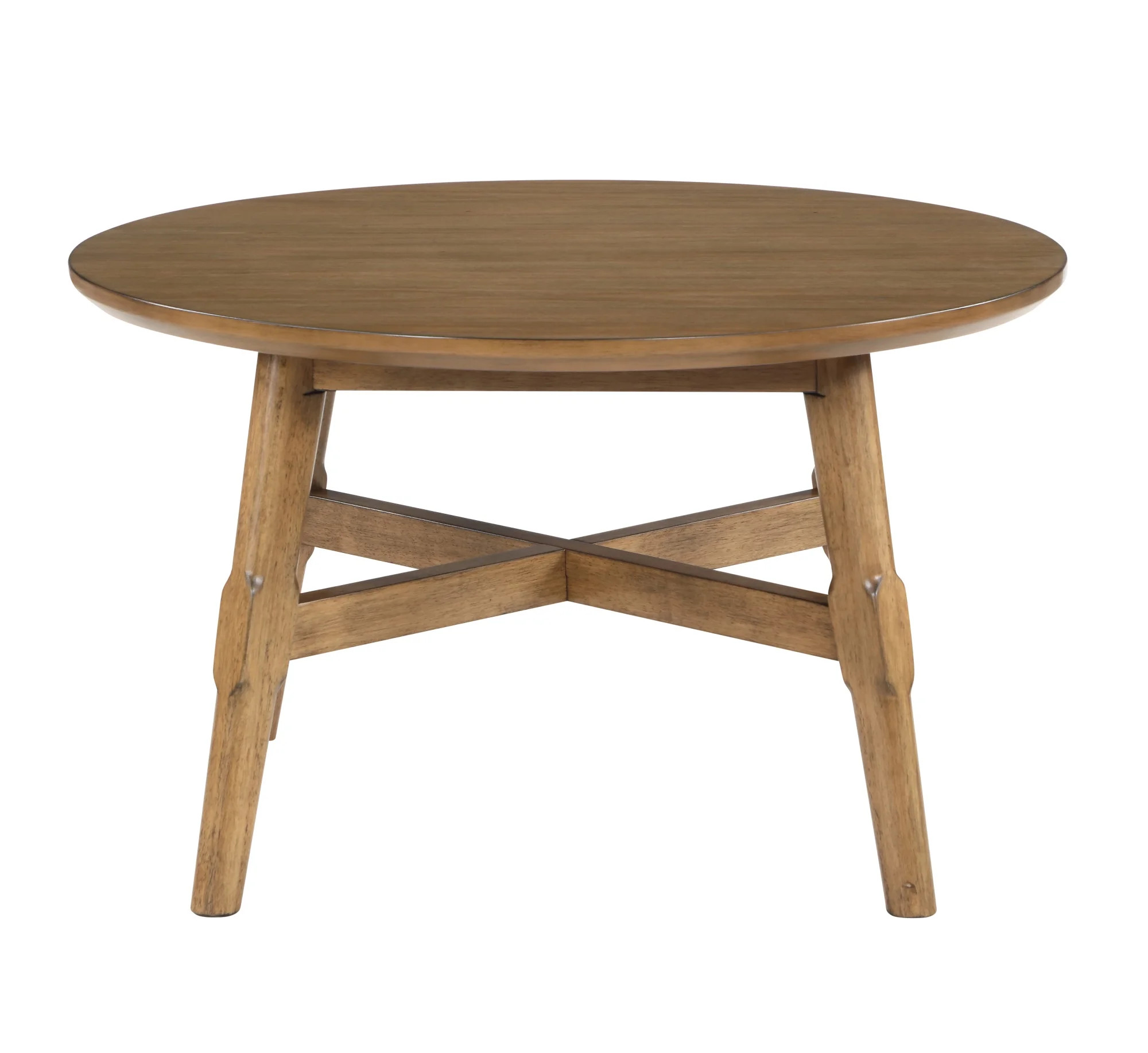 Steve Silver Oslo 35.25" H Round Contemporary Coffee Table, Brown | Walmart (US)