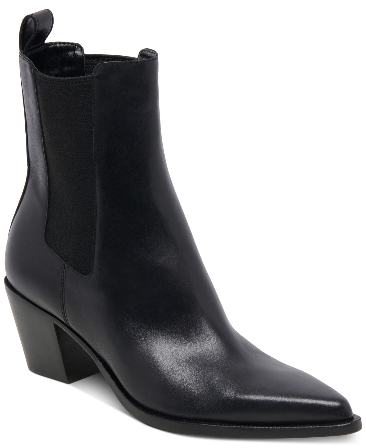 Dolce Vita Women's Shadie H2O Pointed-Toe Booties - Black Leather | Macy's