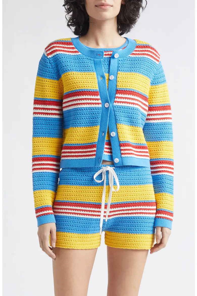 Tammy Striped Cotton Cardigan (Women) | Nordstrom | Nordstrom