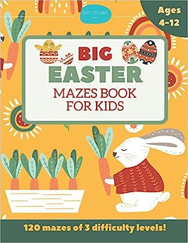 Big Easter Mazes Book for Kids Ages 4-12: 120 Mazes of 3 Difficulty Levels: Best Easter Basket St... | Amazon (US)