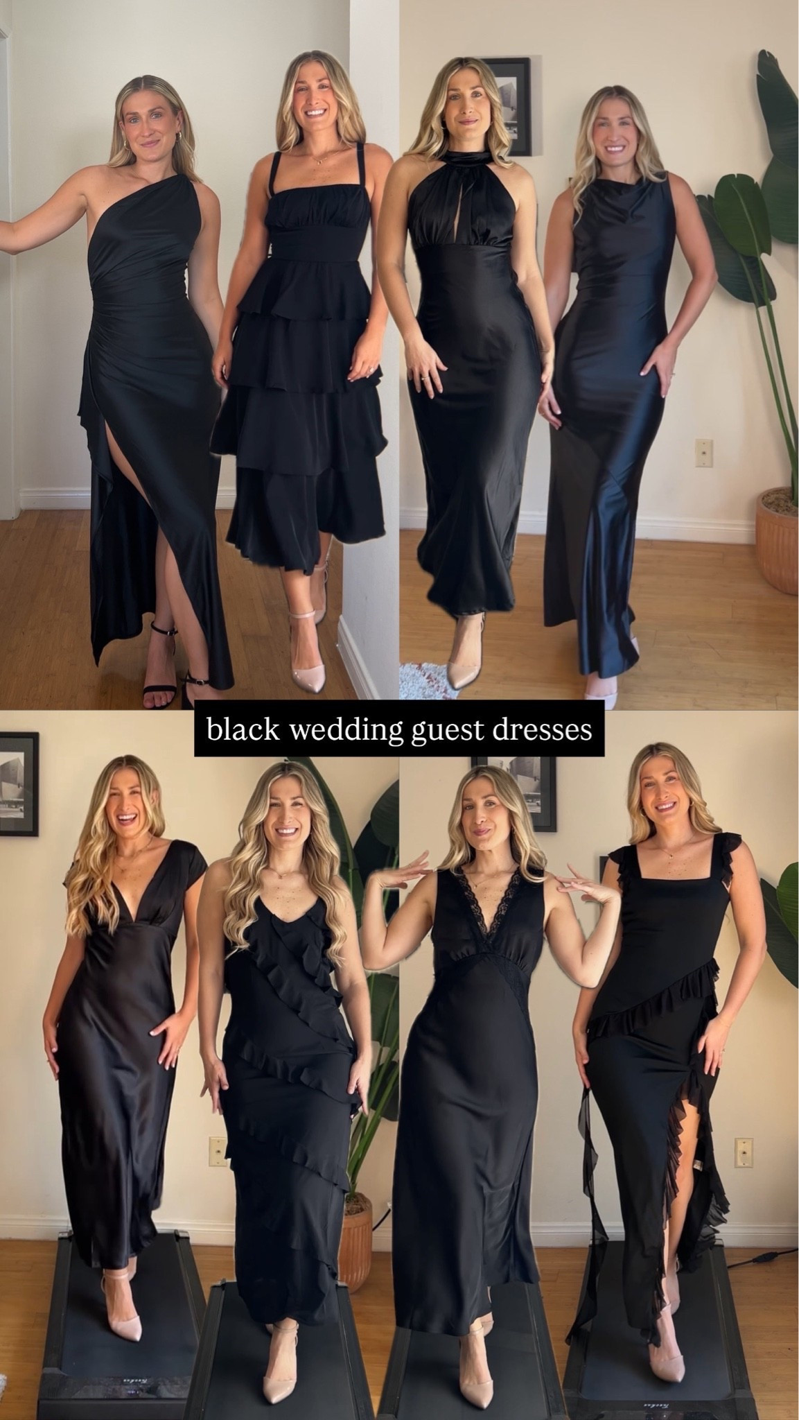 Black wedding guest dresses / maxi dress

#LTKSeasonal #LTKWedding #LTKMidsize