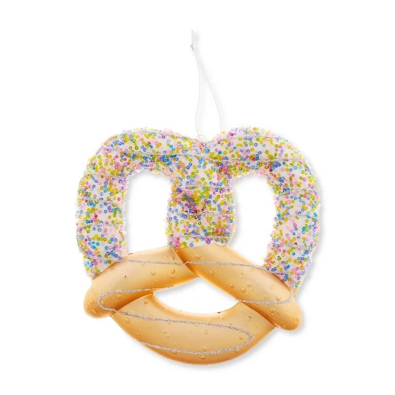 Jumbo White Pretzel Christmas Ornament, 6.3 in, by Holiday Time | Walmart (US)