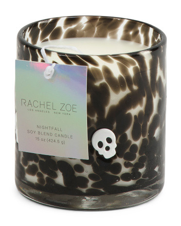 15oz Scented Candle In Skull Embossed Decorative Glass Jar | TJ Maxx