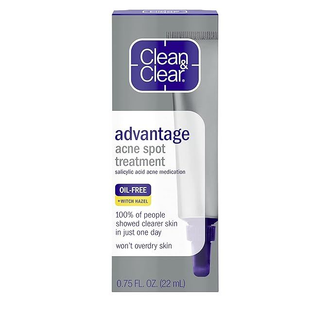 Clean & Clear Advantage Acne Spot Treatment Gel Cream with 2% Salicylic Acid Acne Medication, Wit... | Amazon (US)