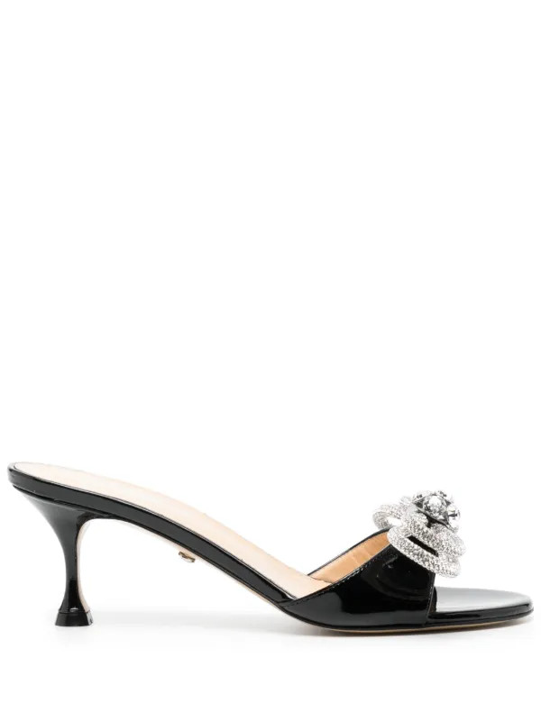 Double Bow patent-leather sandals | Farfetch Global