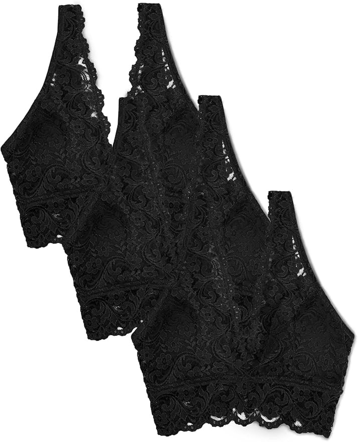 Smart & Sexy Signature Lace Deep V, Wireless Bralette for Women, available in Multi Packs | Amazon (US)