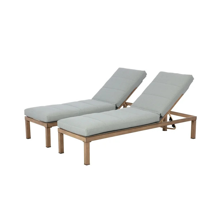 Better Homes & Gardens Marlow Adjustable Chaise Loungers, Grey, 2-Pack | Walmart (US)
