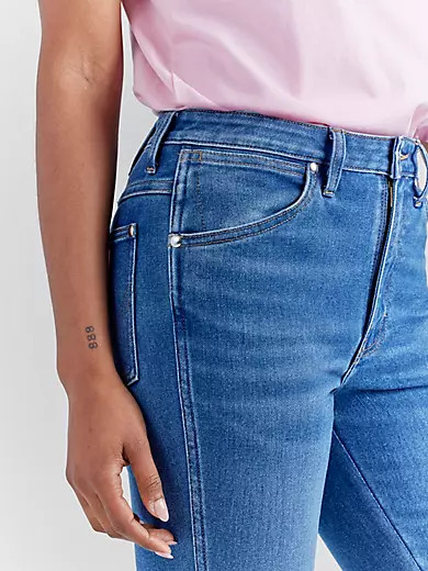 Wrangler x Barbie™ Westward High Rise Bootcut Jean in Wrangler Blue | Wrangler