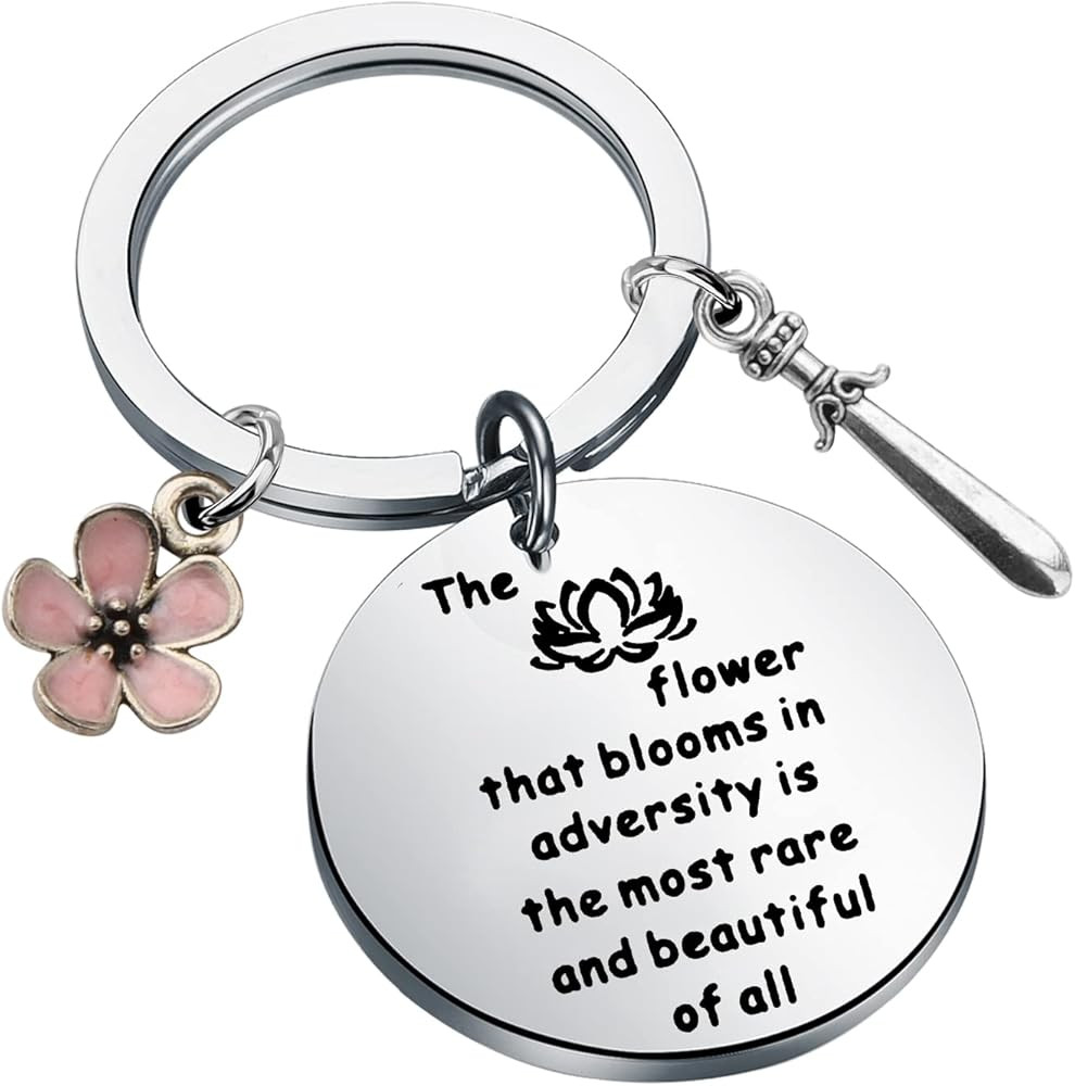 Princess Inspired Cuff Bracelet Keychain The Flower That Blooms in Adversity Jewelry Gift for Her | Amazon (US)