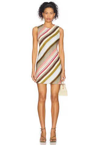 FAITHFULL THE BRAND Julia Mini Dress in Meleu Stripe Multi from Revolve.com | Revolve Clothing (Global)