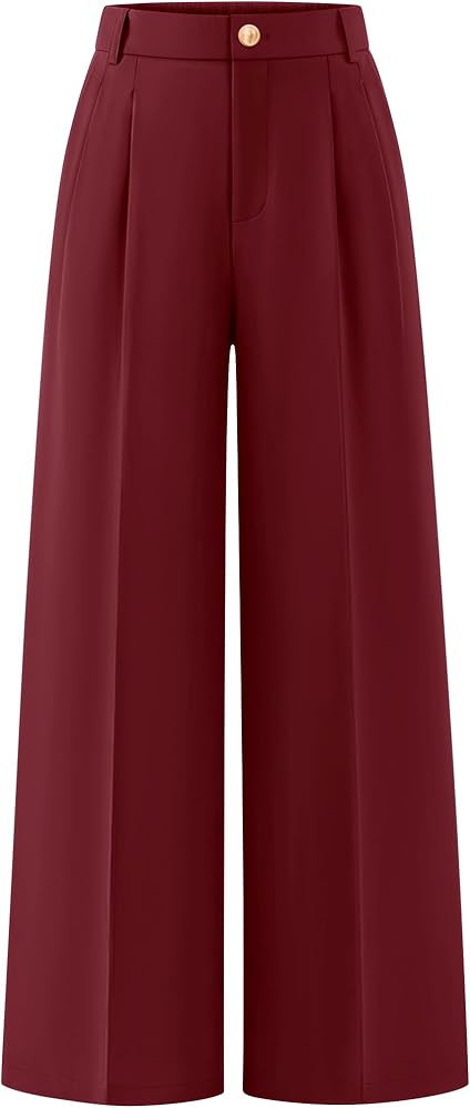 ZESICA Women's Wide Leg Dress Pants 2026 High Waisted Business Casual Palazzo Pants Work Office S... | Amazon (US)