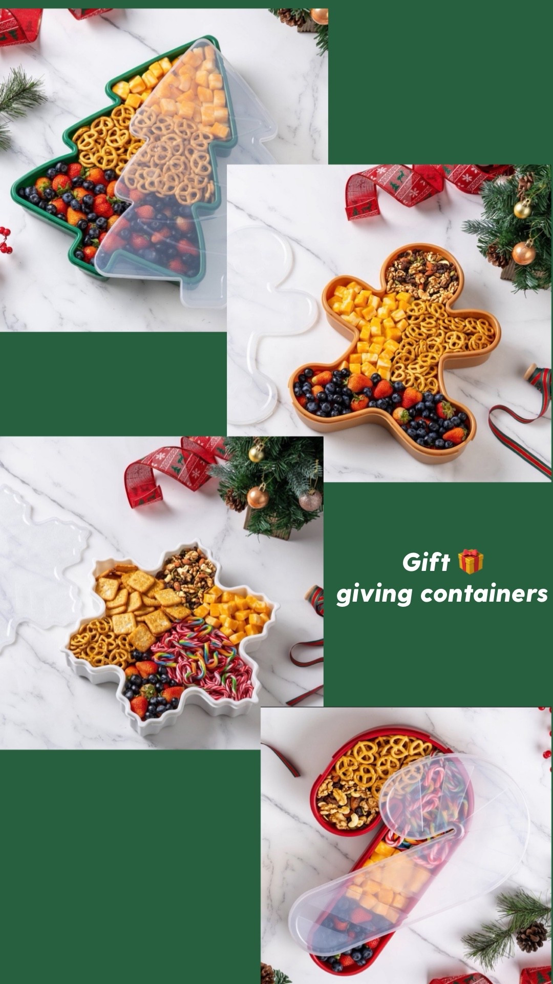 Great Christmas containers for party snacks but also for gift giving! 🎁 Easily add gift cards and treats inside! 

#LTKHoliday #LTKSeasonal #LTKGiftGuide
