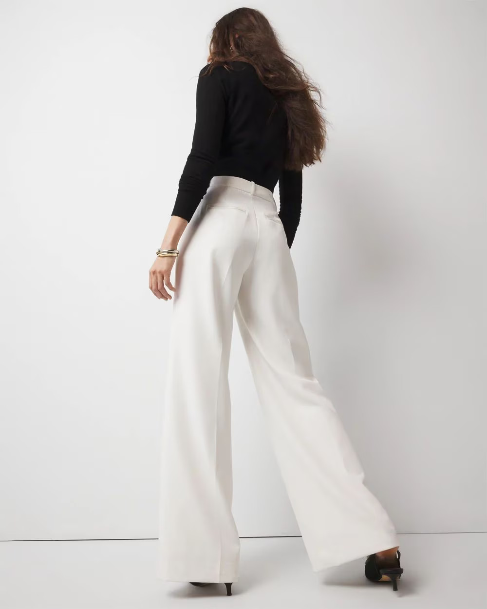 Pleated Wide Leg Pants | White House Black Market