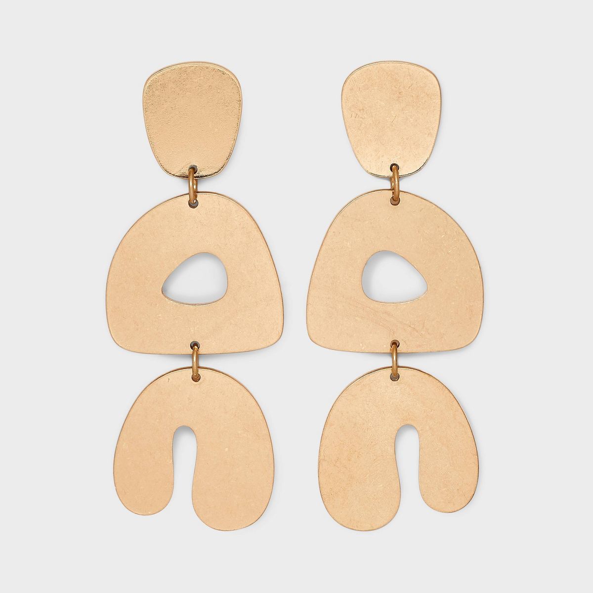 Abstract Geometric Post Drop Earrings - Universal Thread™ Gold | Target
