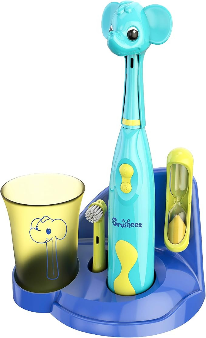 Brusheez® Kids Electric Toothbrush Set (Safari Edition) - Battery Operated, Soft Bristles, Easy ... | Amazon (US)