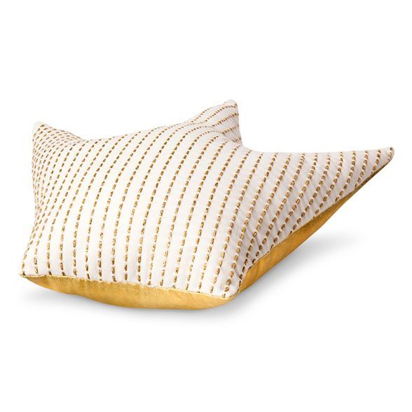 15"x15" Crown Throw Pillow Gold/White - Pillowfort™ | Target